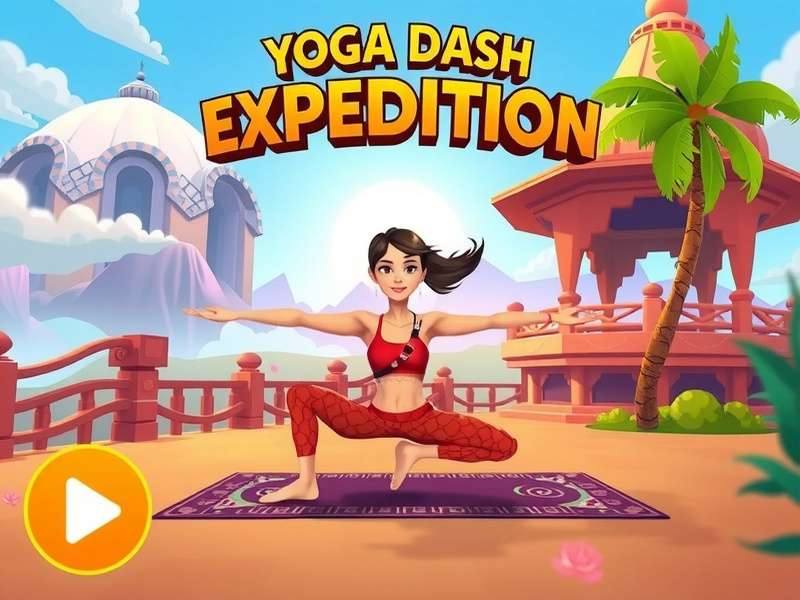 Yoga Dash Expedition multiplayer mode showing friends practicing yoga together virtually
